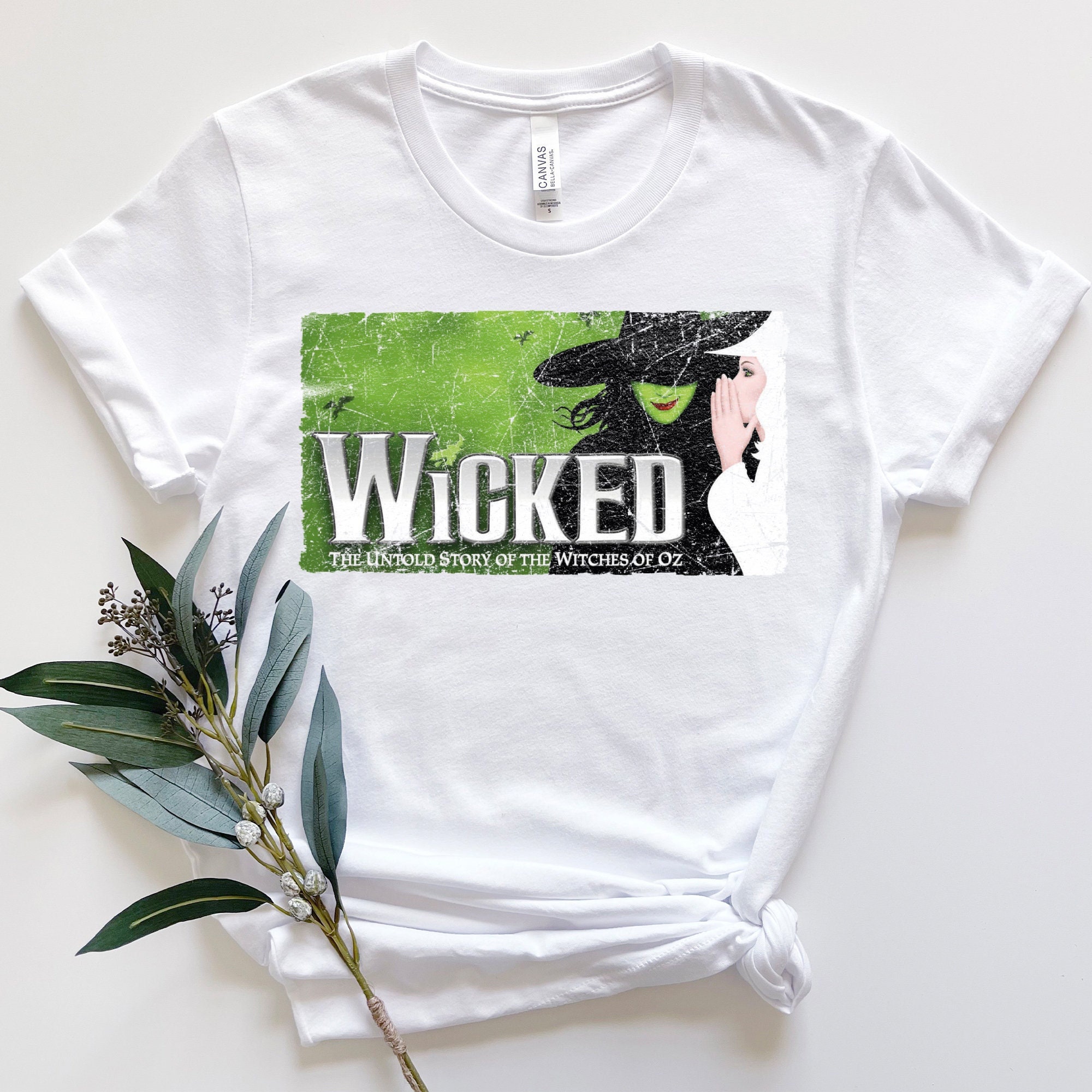 Wicked Broadway Musical Women’s T-Shirt Elphaba Glinda For Good Music Notes