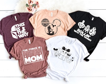 Camisa de Star Wars de Disney, camisa de Star Wars, camisa de pareja de Disney, camisa familiar de vacaciones de Disney