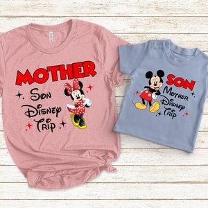 Mommy And Son Shirts, Disney Minnie Mom Mickey Son Shirt, Matching Mother and Son Disney Trip Shirt, Disneyland Matching Outfit Shirt
