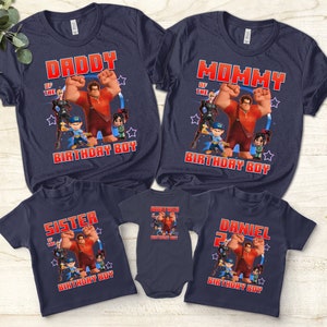 Personalized Wreck-it Ralph Birthday T-Shirt, Disney Wreck-it Ralph Family shirt, Wreck-it Ralph Custom Name Age Wreck it Ralph Birthday Tee