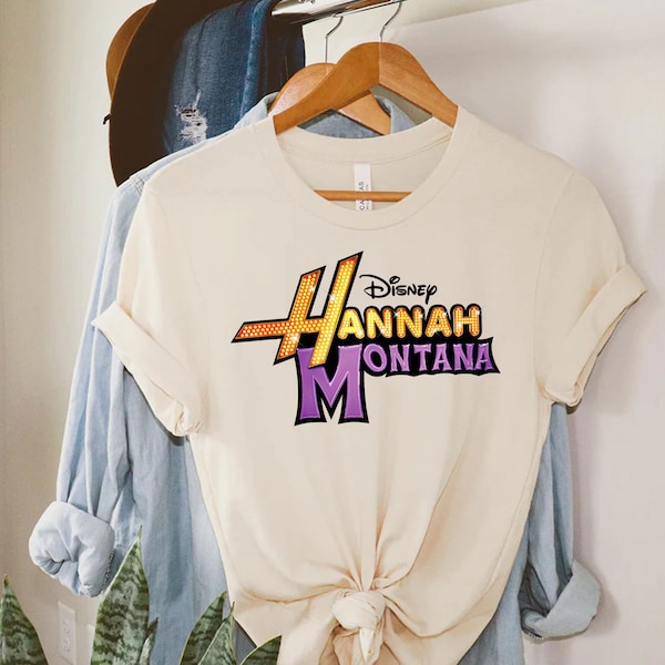 Retro Disney Hannah Montana Logo Unisex T-shirt, Magic Kingdom Disneyland Trip Shirt, Disney Family Shirt, Disney High School Shirt Gift