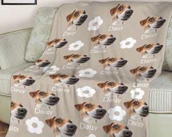 Custom Pet Blanket, Custom Dog Photo Blanket With Name, Custom Dog Blanket Pet Photo Blanket Dog Dad Gifts, Pet Lover Gift For Boy Girl