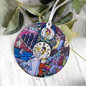 Cinderella Stained Ornament, Disney Princess Cinderella Christmas Ornament, Fairytale Wedding Gift, Cinderella Ornament