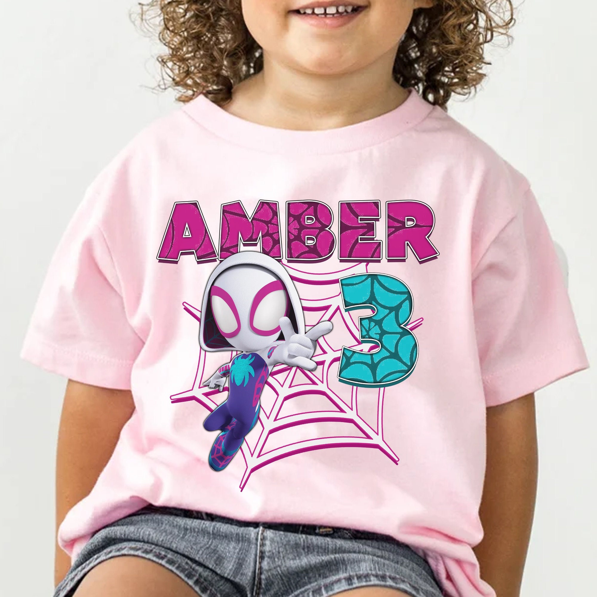 Personalized Spidey Birthday Kid Youth Toddler T-shirt, Spider Party Shirt, Superhero Birthday Girl Shirt, Spidey Amazing Friends Shirt