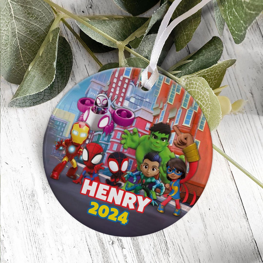 Personalized Spiderman Ornament, Team Spidey Ornament, Spidey Christmas