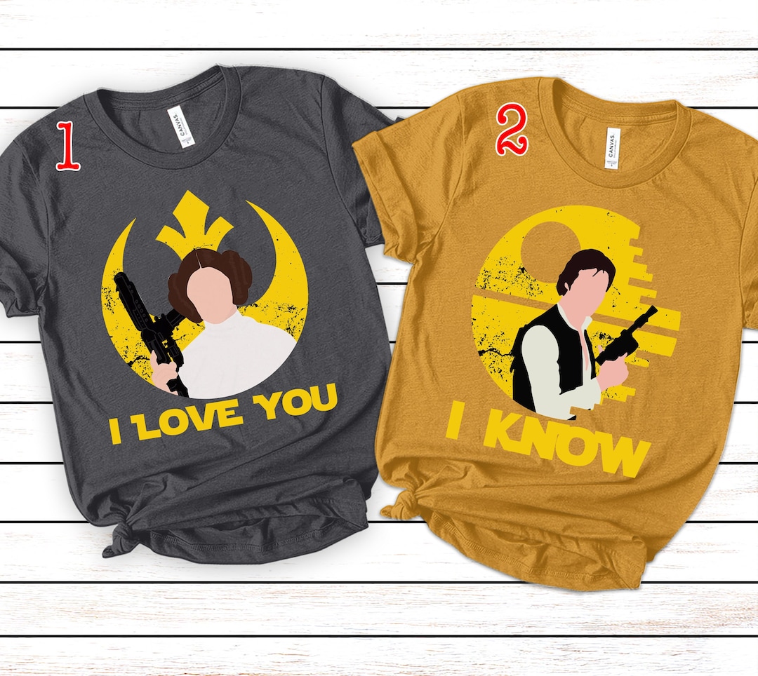 Retro Star Wars I Love You I Know Unisex T-shirt, Princess Leia Han