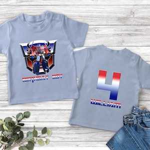 Transformers Birthday ShirtTransformers Family ShirtTransformers Bumblebee Optimus Prime Birthday ShirtSuperhero Cartoon Birthday