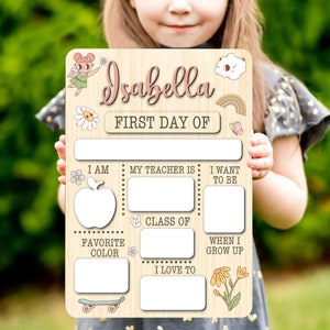 First Day of School Sign, Custom Back to School Sign, Wooden School Sign, First Day Of School Board, Kindergarten Sign, Last Day School Sign