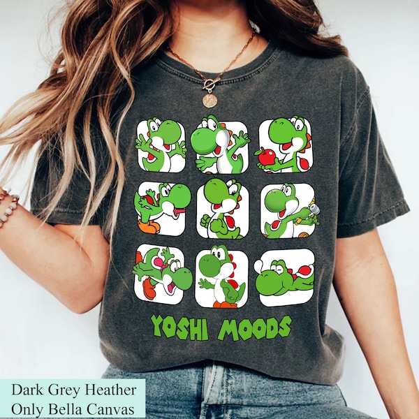 Cute Super Mario Yoshi Moods Unisex T-Shirt, Mario Luigi Daisy Peach Kid Birthday, Super Mario World Trip, Cute Yoshi Portrait Sweatshirt