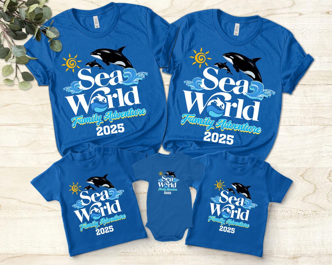 Sea World Family Adventure 2025 Matching T-shirt, Sea World Family