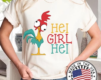 Hei Girl Hei Moana 2 Shirt, Disney Princess Moana Shirt, Hei Hei The Rooster Kids Tee, Disney Trip Shirt, Disneyland Vacation Group Shirt