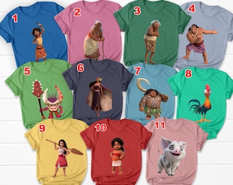 Disney Princess Moana Characters Shirt, Disneyland Minnie Mickey Moana Shirt, Moana Pua Shirt, Moana Hei Hei Shirt, Disney Trip Matching Tee