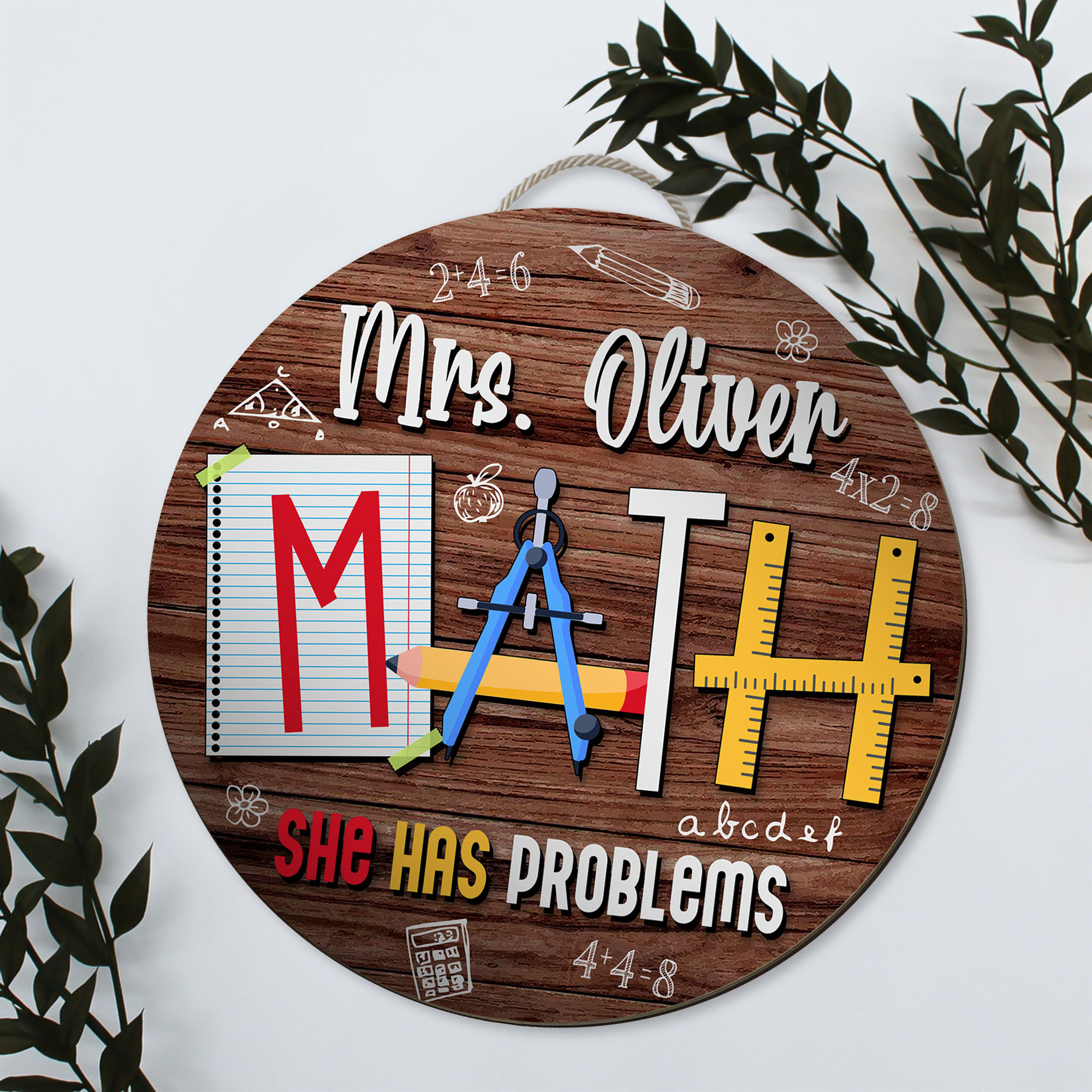 Math Tutors Sign Math Teacher Doorsign, Teacher Name Sign, Classroom Decor, Teacher Door ...