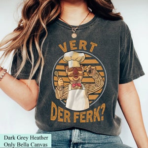 Retro Vert Der Ferk szwedzka koszula szefa kuchni, Disney The Muppet Christmas Carol Show koszulka unisex, Disneyland wakacje rodzinna wycieczka 2024 prezent