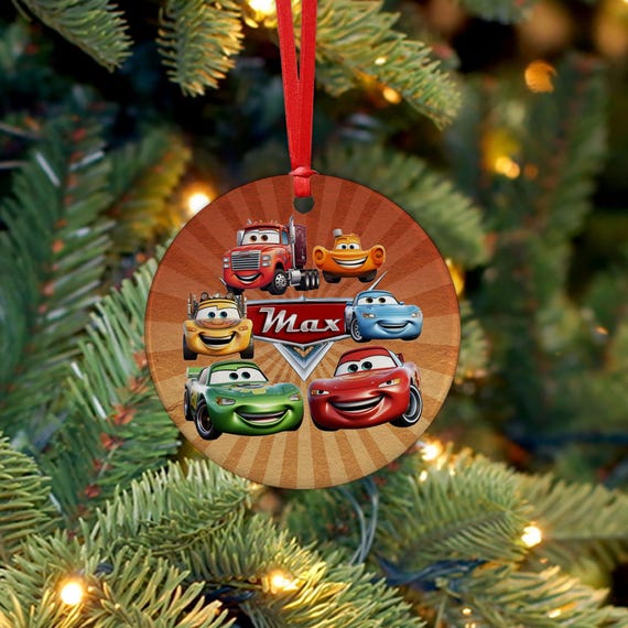 Disney Cars Ceramic Ornament, Pixar Cars Acrylic Glass Metal
