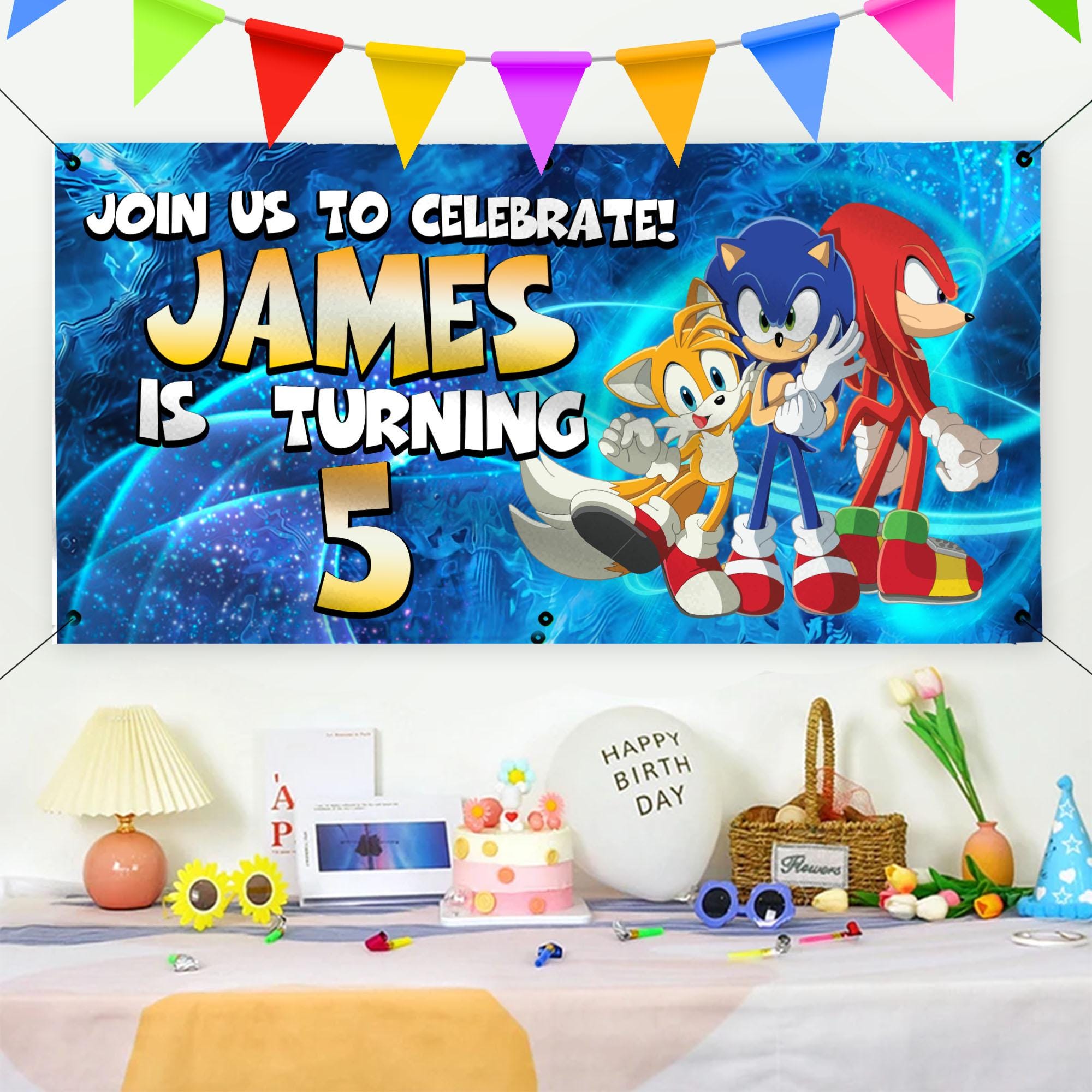 DIGITALE PERSONALIZZATO BAMBINI Compleanno Invito Invito Sonic The - Foto 8