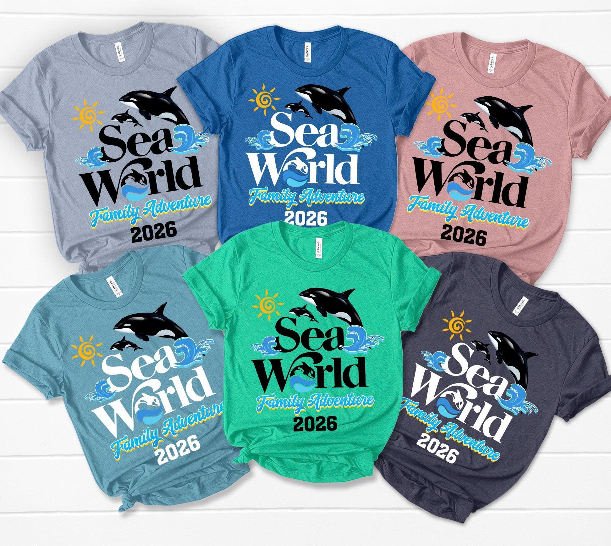 Sea World Family Adventure 2026 Matching T-shirt, Sea World Family