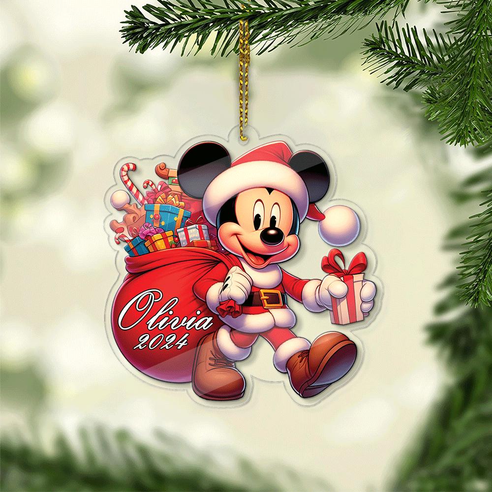 Personalized Mickey Christmas Ornament 2025, Mickey Mouse Ornament