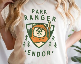 Star Wars Ewok Park Ranger Endor Unisex T-shirt, Star Wars Ewok T-shirt, Disneyland Xmas Party Gift, Christmas 2023 Shirt