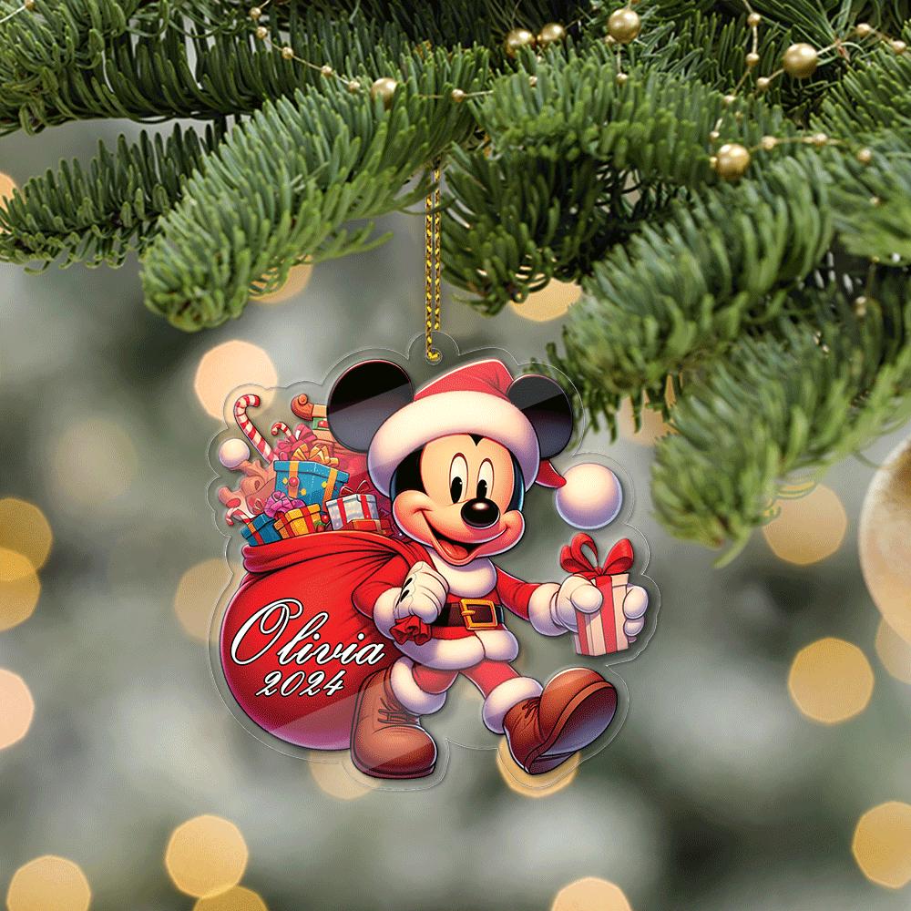 Personalized Mickey Christmas Ornament 2025, Mickey Mouse Ornament