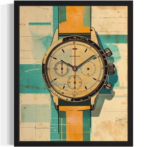 Watch Pop Art Print, Wall Art Poster, Original Paint Artwork, Artwork Decor