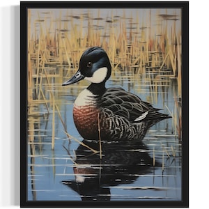 Ruddy Duck Waterfowl Art Print, Wall Art Poster, Original Paint Artwork, Artwork Decor