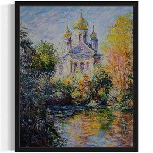 Ukraine Countries Monet Art Print, Wall Art Poster, Original Paint Artwork, Artwork Decor