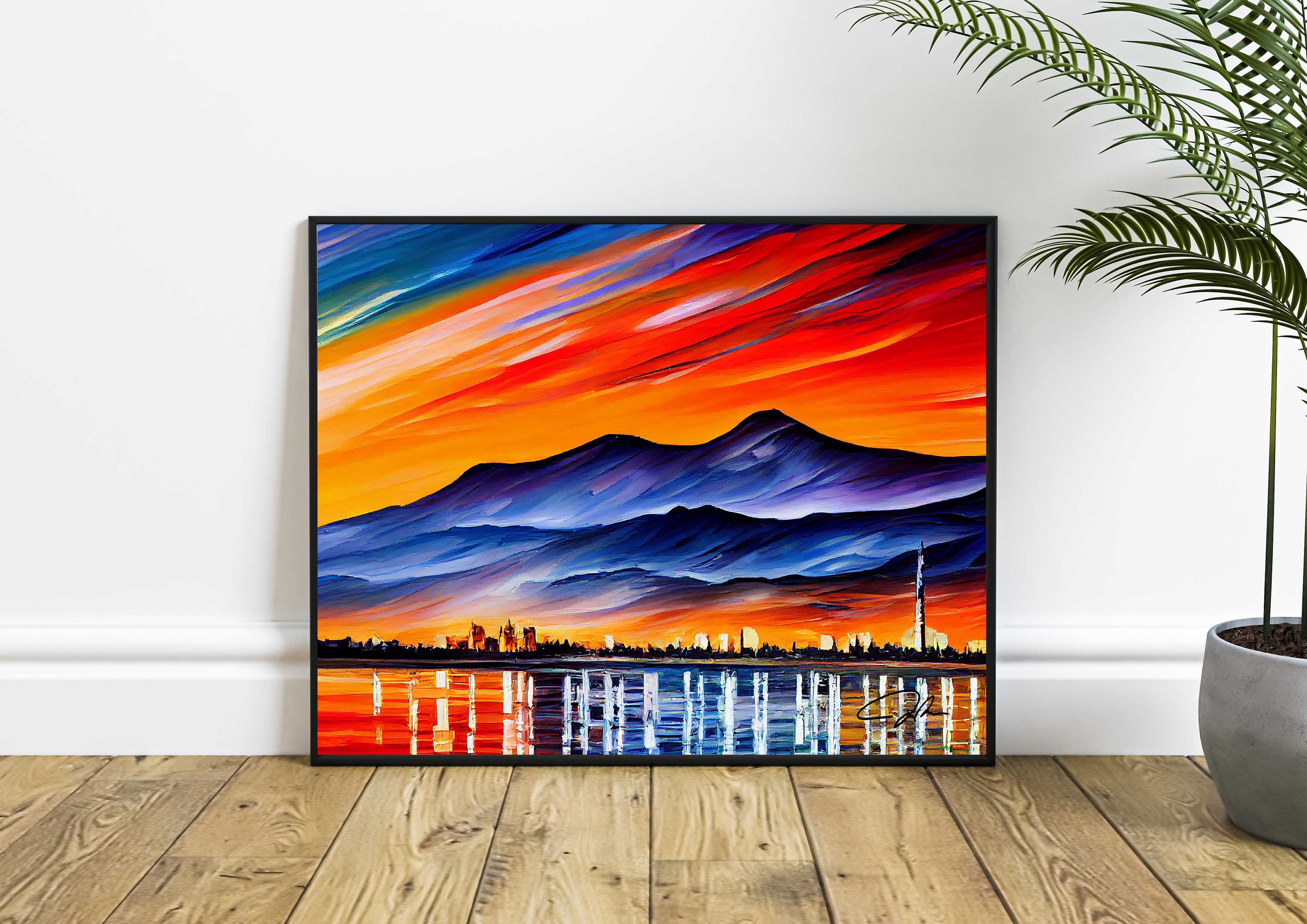 Chattanooga Tennessee Skyline Art Print Chattanooga Painting Etsy