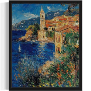 Spain Countries Monet Art Print, Wall Art Poster, Original Paint Artwork, Artwork Decor
