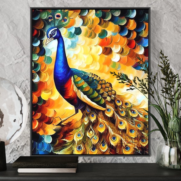 Peacock Art Etsy