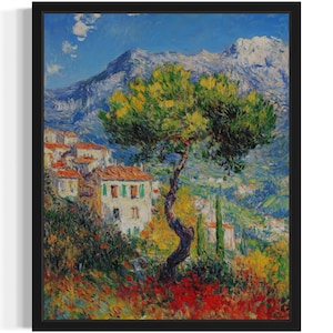 Albania Countries Monet Art Print, Wall Art Poster, Original Paint Artwork, Artwork Decor
