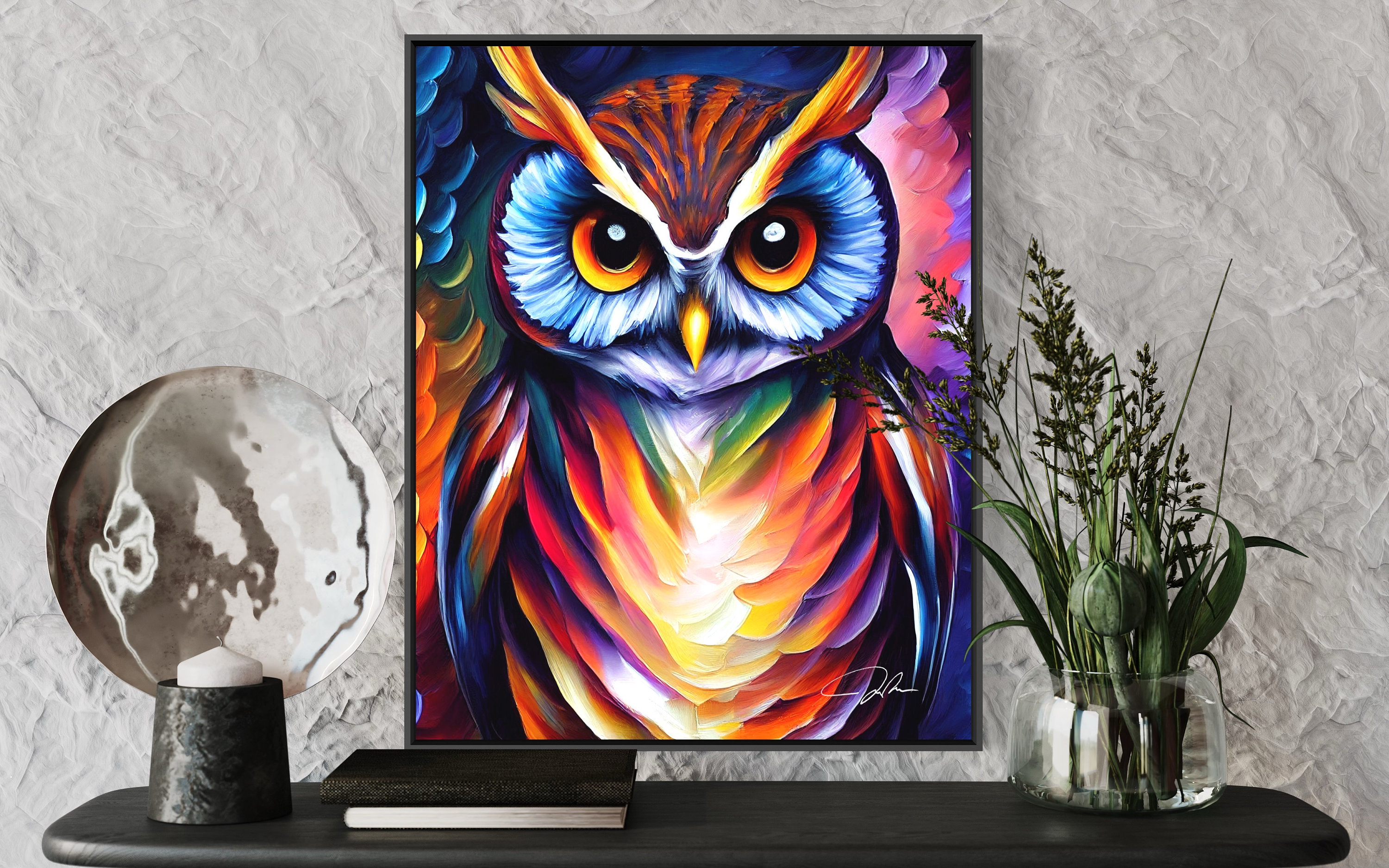 Abstract Owl Paintings