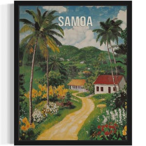Samoa Europe Scenery Art Print, Wall Art Poster, Original Paint Artwork, Artwork Decor