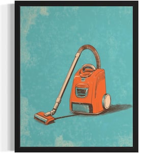Impression Pop Art d&#39;aspirateur, affiche d&#39;art mural, oeuvre d&#39;art de peinture originale, oeuvre de décoration d&#39;art
