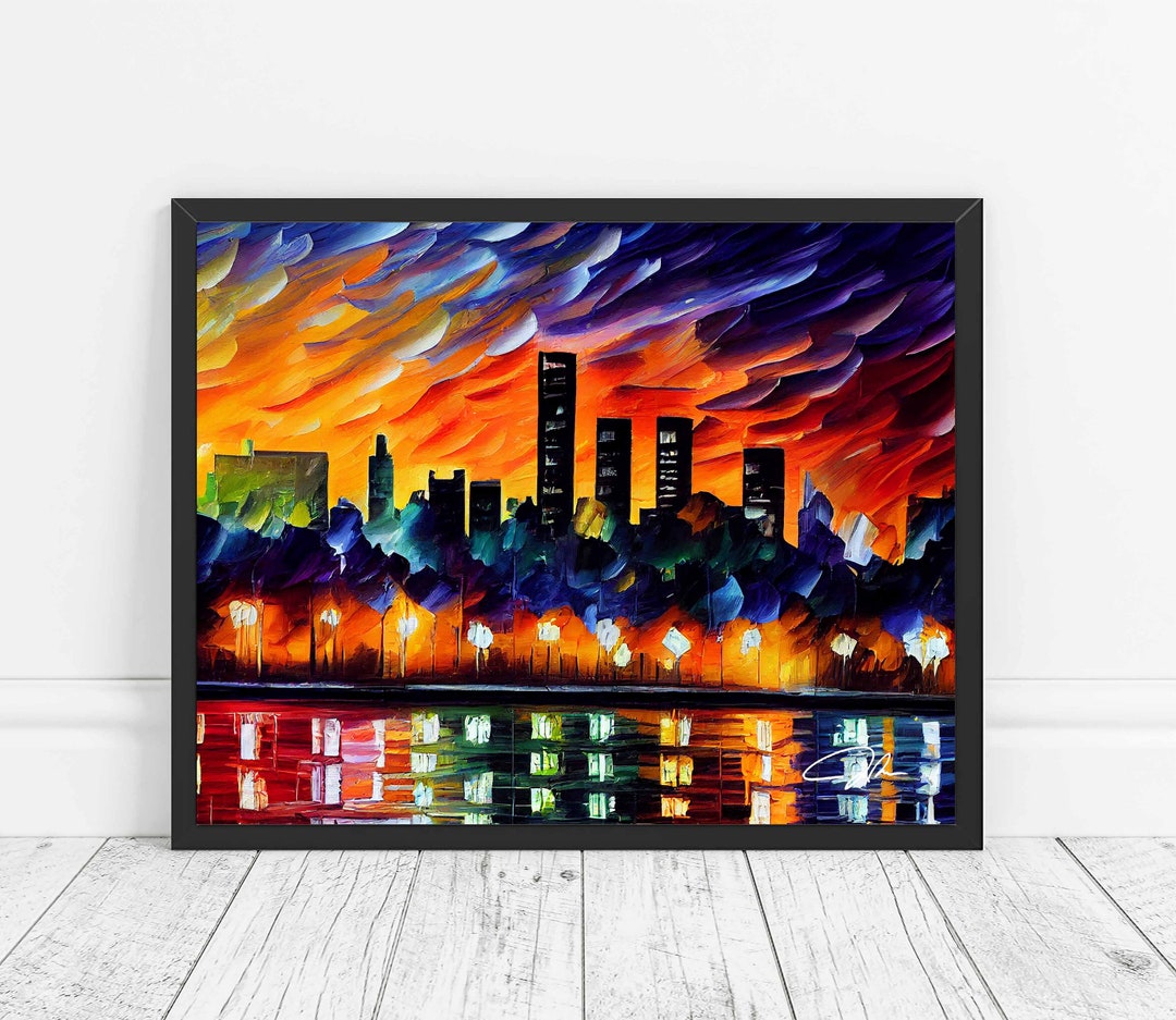 Hayward North Carolina Skyline Art Print Hayward Painting Wall Art