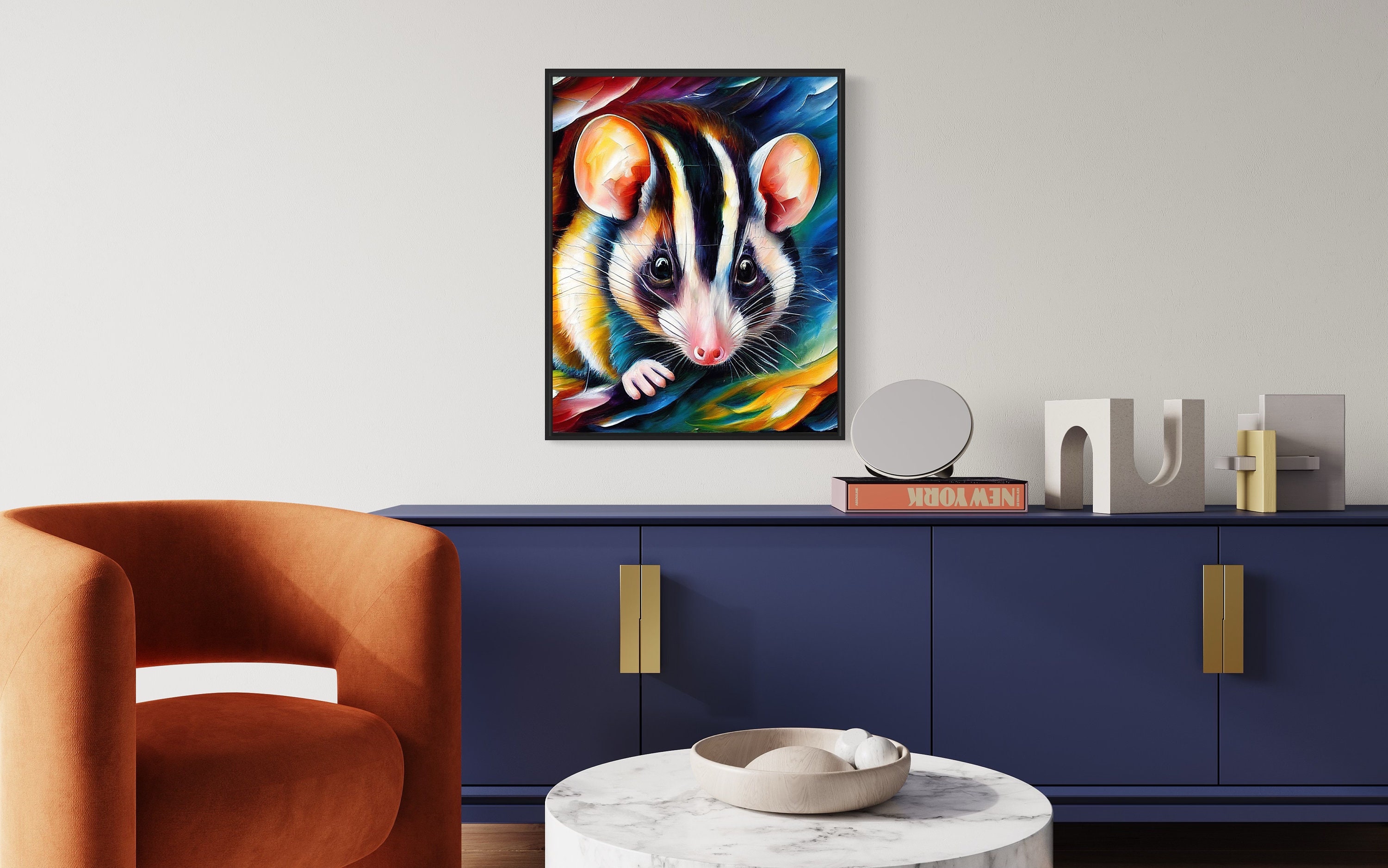 Striped Possum Art Print Striped Possum Painting Print Etsy