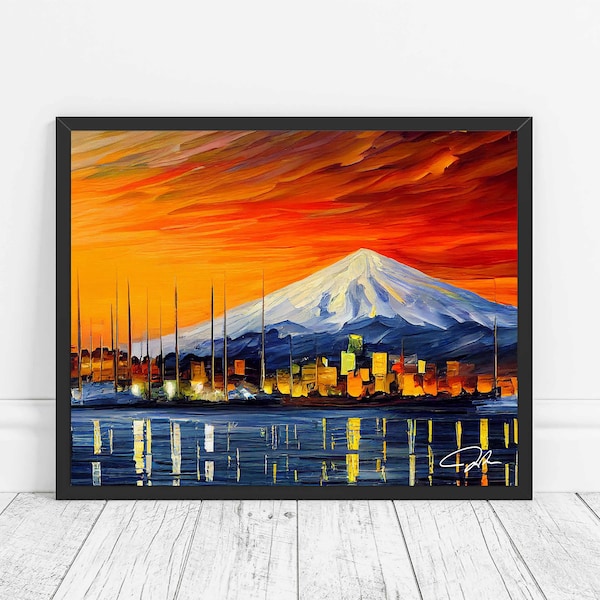 Tacoma Washington skyline Skyline Art Print  Tacoma Painting Wall Art, Original Tacoma Decor, City Abstract Painting