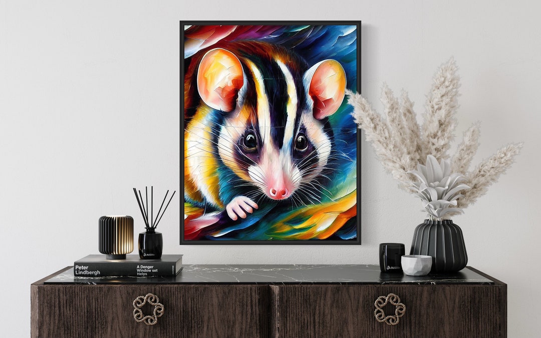 Striped Possum Art Print Striped Possum Painting Print Poster, Original