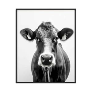 Cow Black and White Animal Art Print, Wall Art Poster, Original Paint Artwork, Artwork Decor