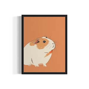 Cavia boerderij dieren kunstprint, muurkunstposter, originele verfkunstwerken, artwork decor