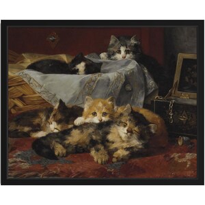 Cats Art Print, Wall Art Poster, Original Paint Artwork, Artwork Decor