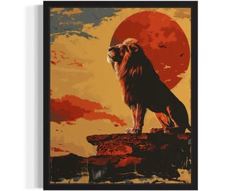 アフリカアート　ライオン【画家 サイン入り】(5) アフリカアート ライオン【画家 サイン入り】(5) アフリカアート