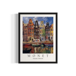 Amsterdam Netherlands Monet Still Life Art Print, Wall Art Poster, Original Paint Artwork, Artwork Decor