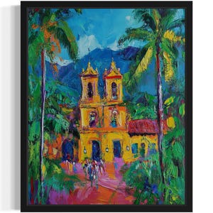Colombia Countries Monet Art Print, Wall Art Poster, Original Paint Artwork, Artwork Decor