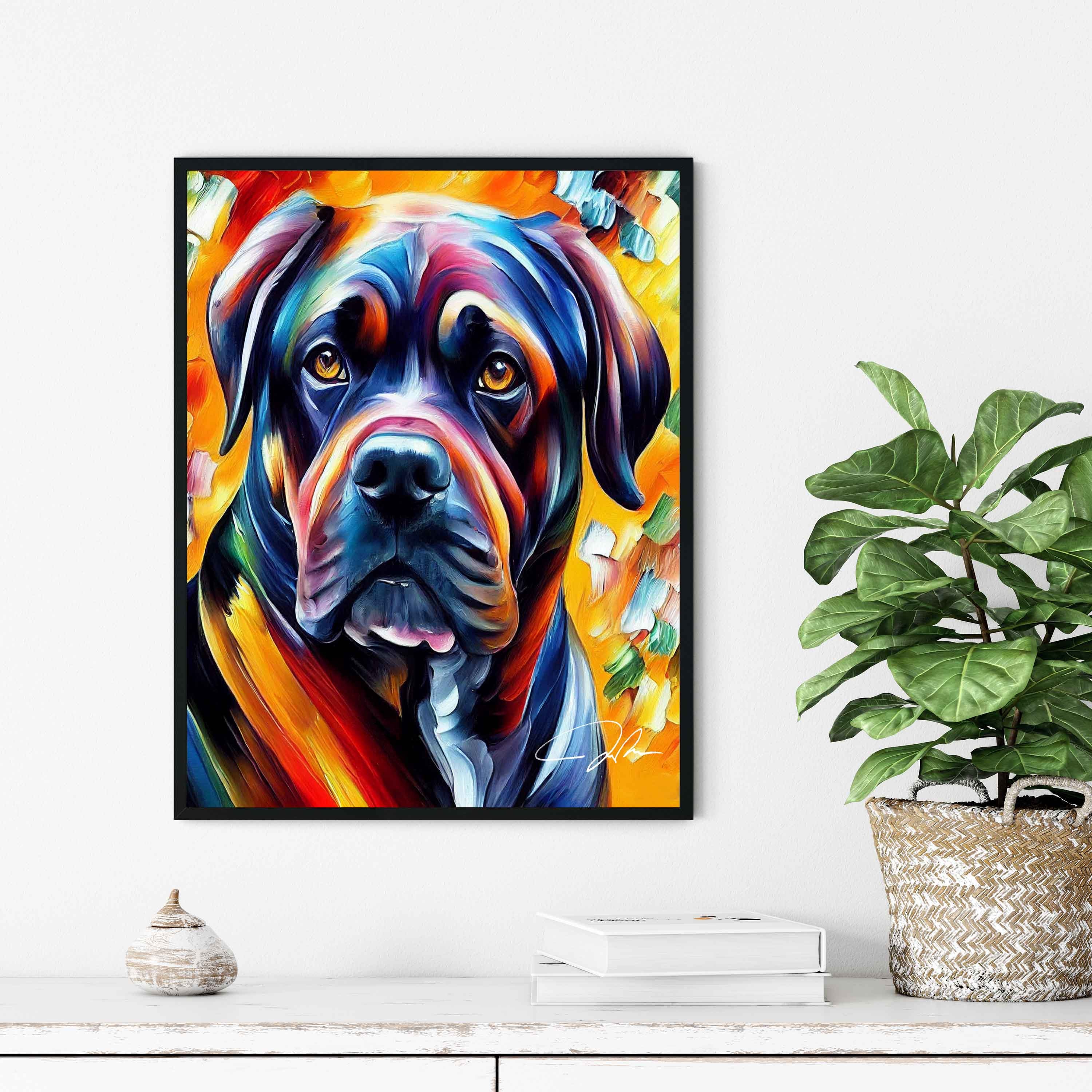 Cane Corso Art Print Cane Corso Dog Portrait Painting Print Etsy