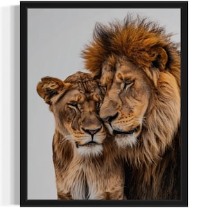 Lions Lover Tier Wildtiere Kunstdruck, Wand Kunst Poster, Original Farbe Kunstwerk, Kunstwerk Decor
