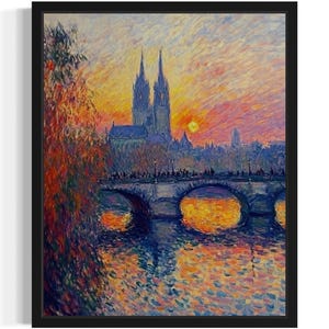 Germany Countries Monet Art Print, Wall Art Poster, Original Paint Artwork, Artwork Decor