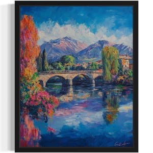 New Zealand Countries Monet Art Print, Wall Art Poster, Original Paint Artwork, Artwork Decor