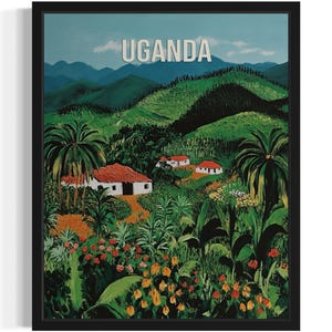 Uganda Europe Scenery Art Print, Wall Art Poster, Original Paint Artwork, Artwork Decor