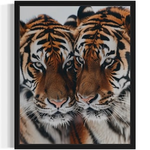 Tigers Lover Animal Wildlife Art Print, Wall Art Poster, Original Paint Artwork, Artwork Decor